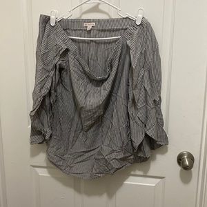 Off the shoulder split sleeves top